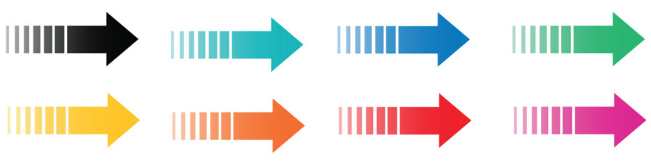 Arrows colorful set .Arrows. Arrow icon. Colorful arrows . Vector illustration