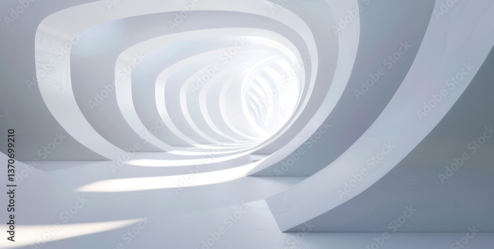 Poster white backgrounds curve wave structure swirl smooth copy space round circle curl bend modern futuris