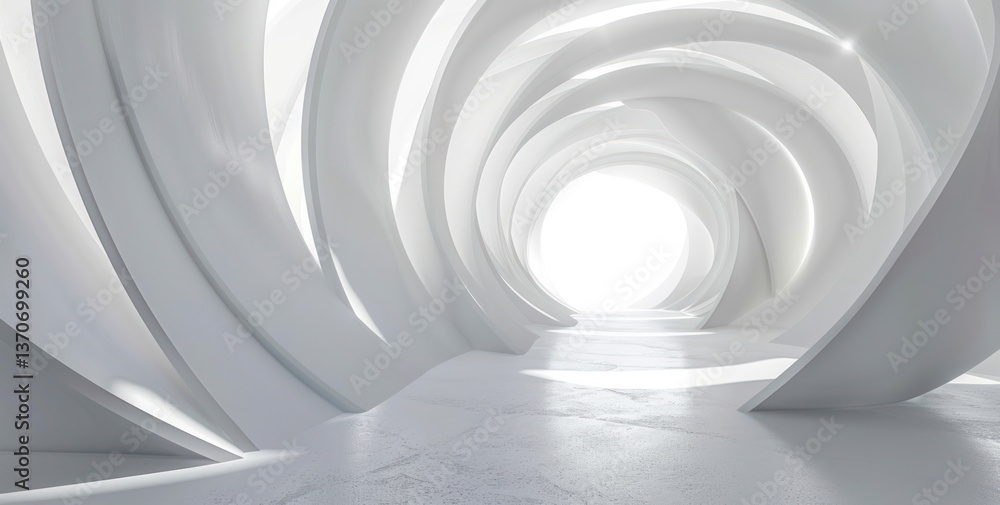 Poster white backgrounds curve wave structure swirl smooth copy space round circle curl bend modern futuris