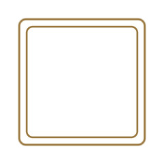 マスタードカラーの正方形ラインフレーム