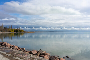 coast of Balatonkenese Hungary springtime