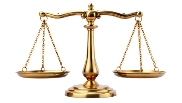 fairness scales of justice isolated on white background PNG. GENERATIVE AI