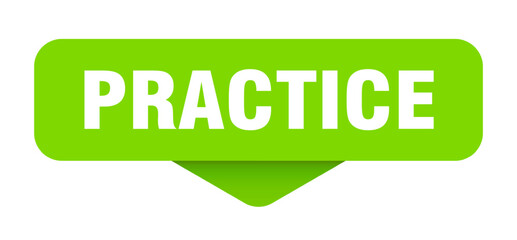 practice sticker. practice sign on transparent background