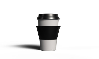 Coffee cup white color banner black mockup empty branding cafe hot drink beverage mug food espresso tea cappuccino americano mockup coffee cup green tea lid caffein latte morning plastic mockup object