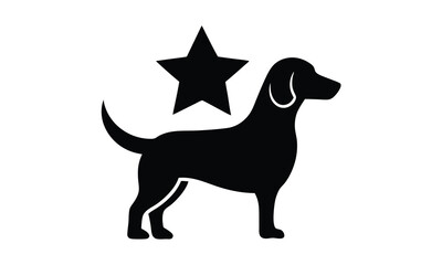 Dog with Star Silhouette Award