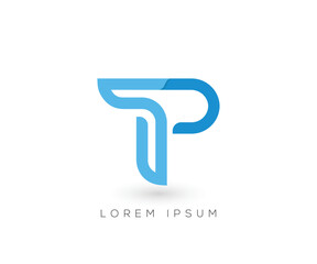 Initial P logo design template