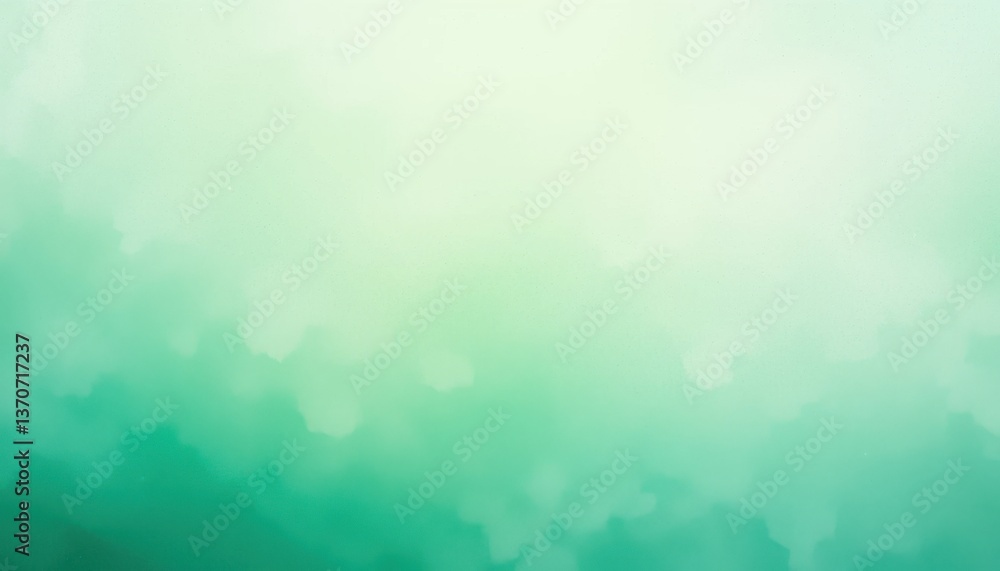 Poster refreshing green gradient background emerald to mint color transition