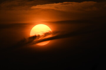 sunset in the mountains