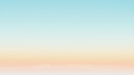 Fototapeta premium Serene pastel sky at dawn, a gentle transition of colors from blue to peach, capturing the calm beauty of a new day.