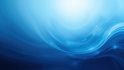 Serene Blue Gradient Background Dynamic Waves of Navy and Sky Blue