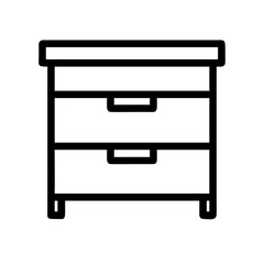 two drawers pictogram isolated on transparent background 

