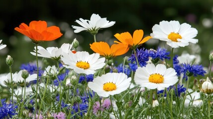 Obraz premium Vibrant flower meadow display