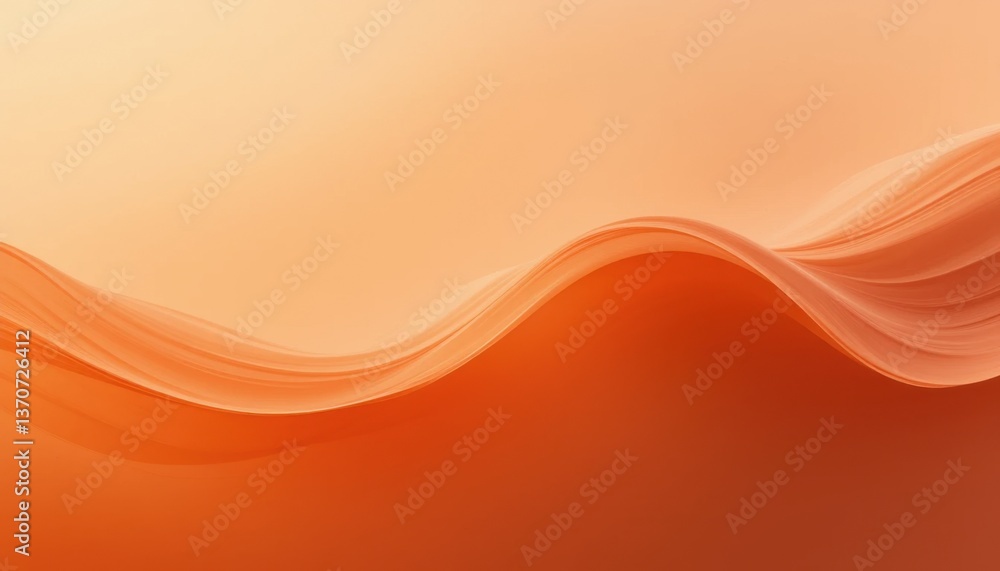 Poster warm peach and orange gradient wave background abstract design texture