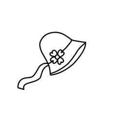 outline of Victorian women's hats