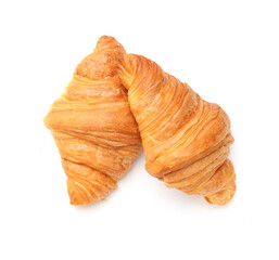 croissants on white background