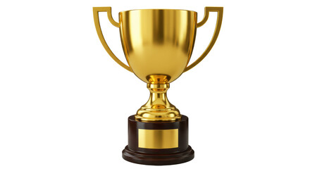 Isolated Golden Trophy