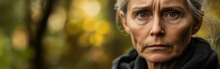 Obraz premium Exploring emotions during perimenopause journey in nature