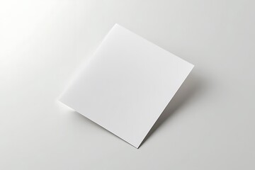 Elegant Square Paper Mockup on White Backdrop Offering Clean Simplicity Look