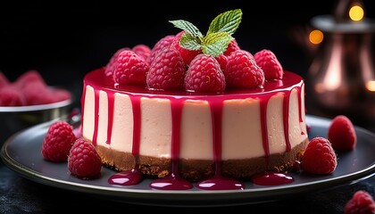 sweet Raspberry Cheesecake