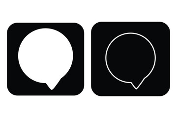 set of speech bubbles icon