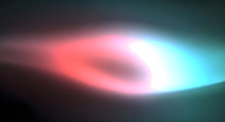 Fototapeta premium Blurred and glowing circular shapes overlapping in a dreamy, ethereal neon palette, Ai Generated