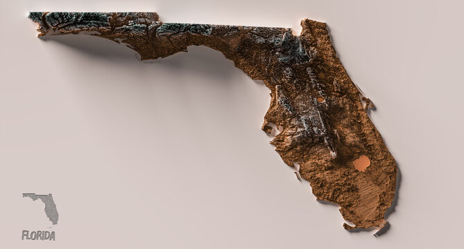 Mapa de EE.UU, del Estado de Florida
