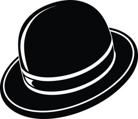Bowler Hat Silhouette Vector