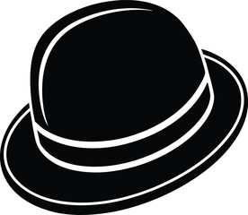 Bowler Hat Silhouette Vector