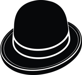 Bowler Hat Silhouette Vector