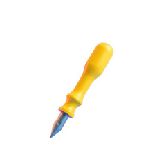 3D screwdriver tools illustration isolated on transparent background