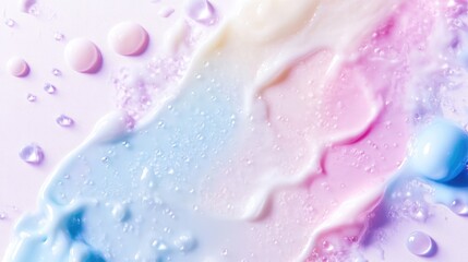 Abstract cosmetic textures in pastel hues