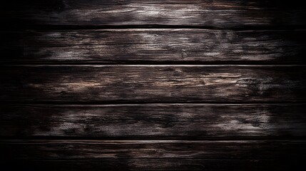 Naklejka premium Dark Brown Rustic Wood Texture Background Aged Wooden Planks