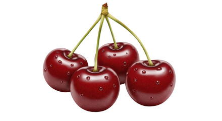 Isolated Bunch of Cherries
