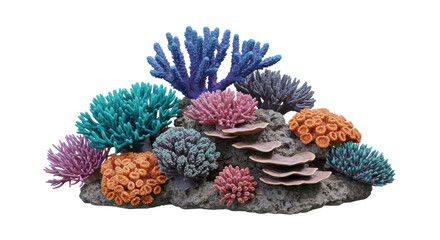 Isolated Colorful Coral Reef