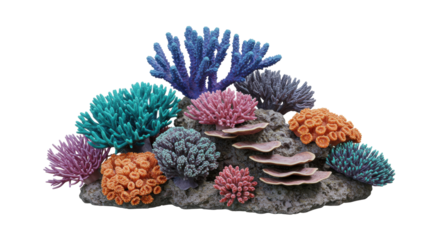 Isolated Colorful Coral Reef