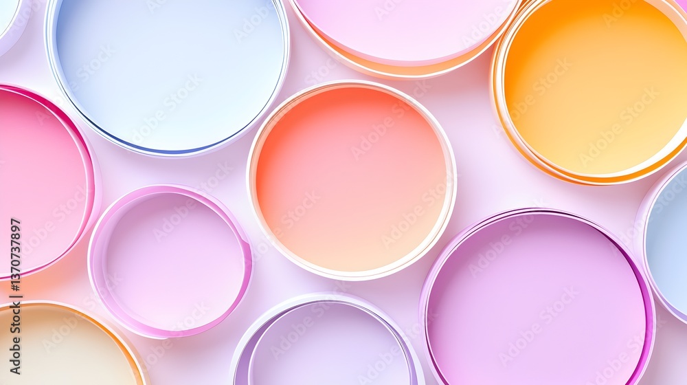 Poster a colorful background with many small circles of different colors