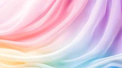 Obraz premium A curtain with a rainbow pattern is hanging in a room