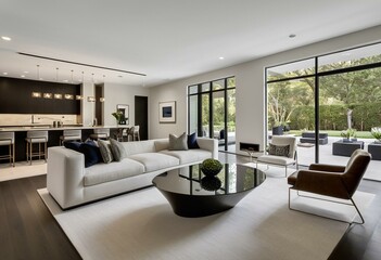 A living room filled with furniture and a flat screen television.
