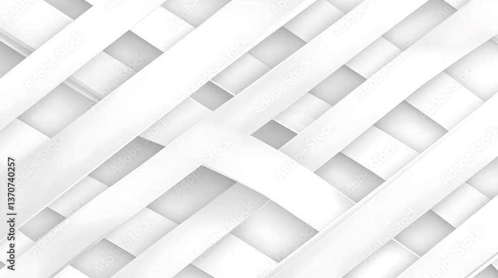Poster a white background with a pattern of white lines