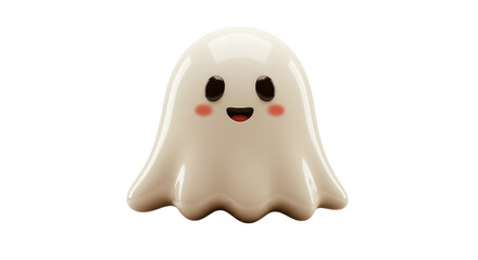 Isolated Cute Cartoon Ghost