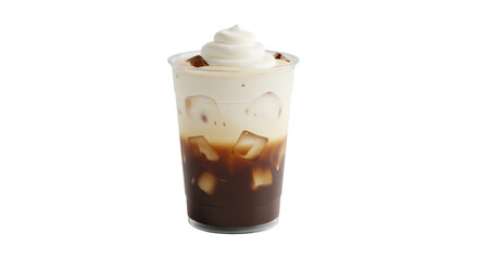 Isolated Iced Coffee with Cream