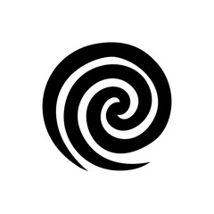 Decorative swirl and spiral vector silhouette