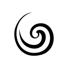 Decorative swirl and spiral vector silhouette
