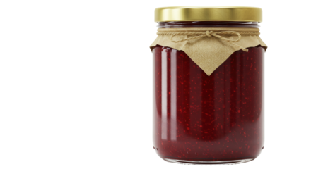Isolated Raspberry Jam Jar
