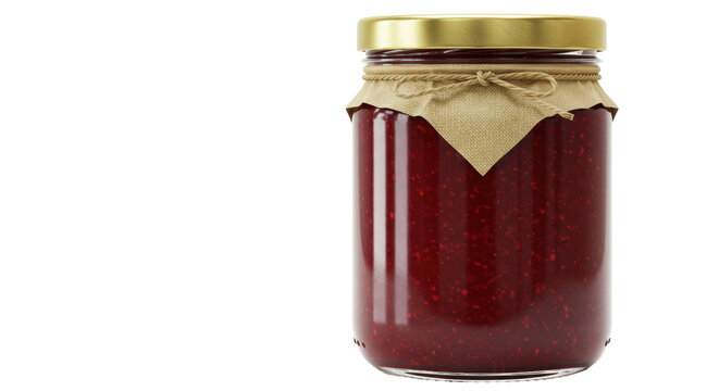 Isolated Raspberry Jam Jar