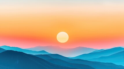 Sunrise over majestic mountains scenic landscape photography serene nature environment vast horizons