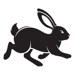 Energetic Hare Illustration A Symbol of Swiftness and Agility Vector Art