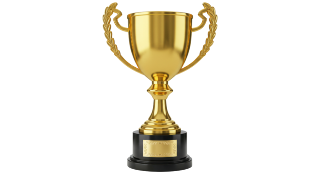 Isolated Gold Trophy