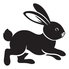 Running Rabbit Illustration A Captivating Vector Image for Design Projects