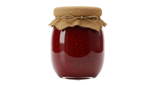 Isolated Raspberry Jam Jar
